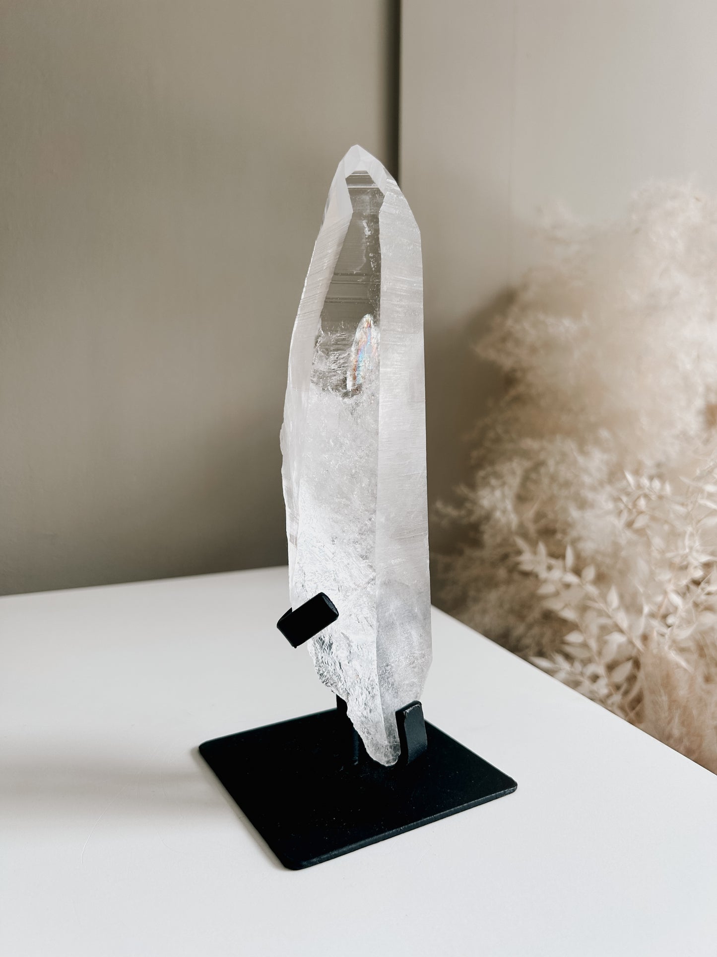 Lemurian Quartz Point on Stand