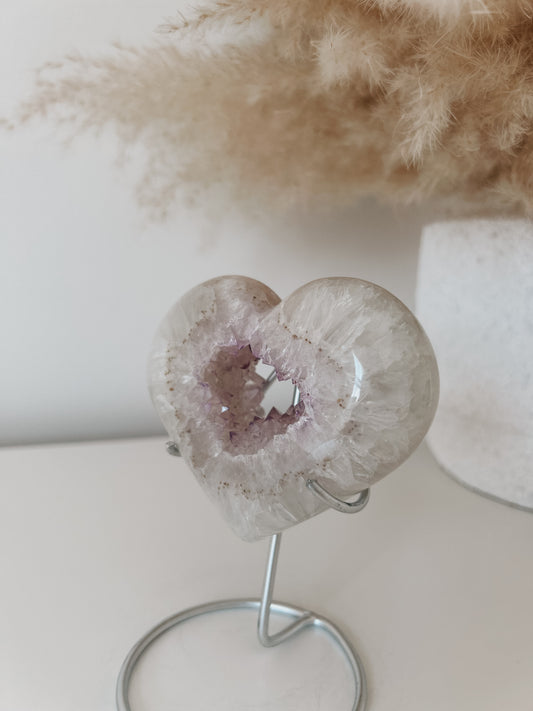 White Agate Heart