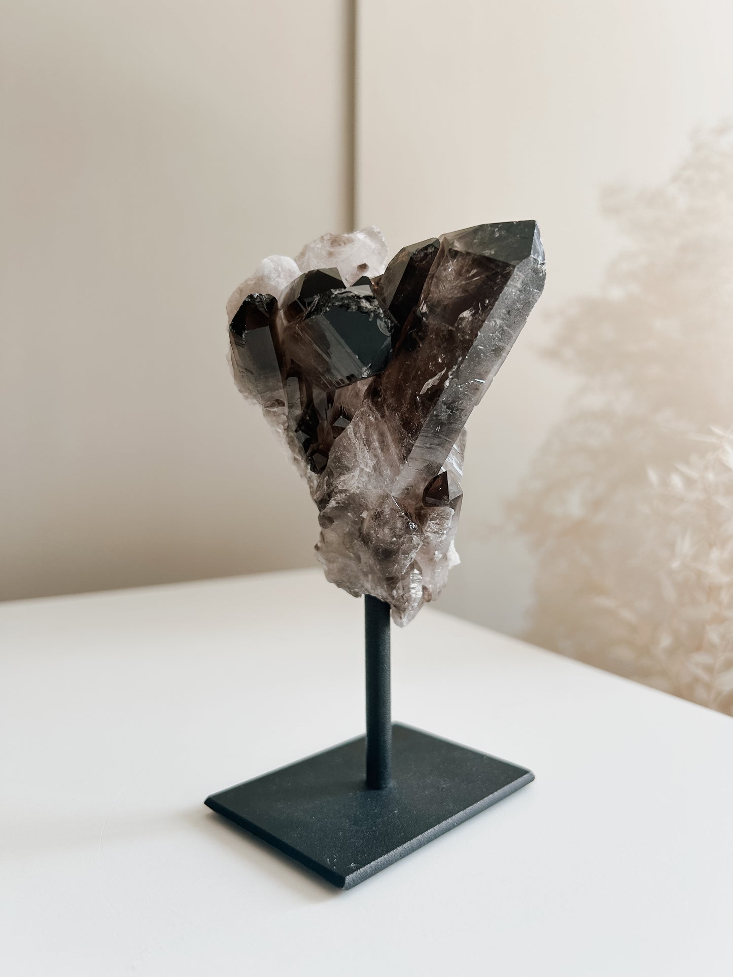 Smokey Quartz Cluster on Stand