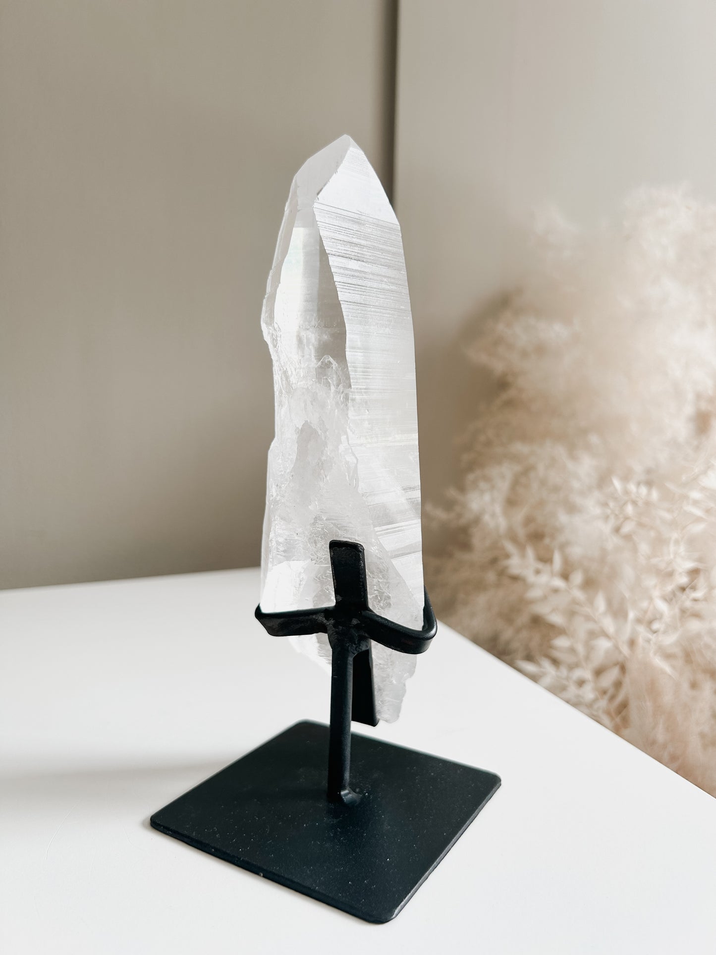 Lemurian Quartz Point on Stand