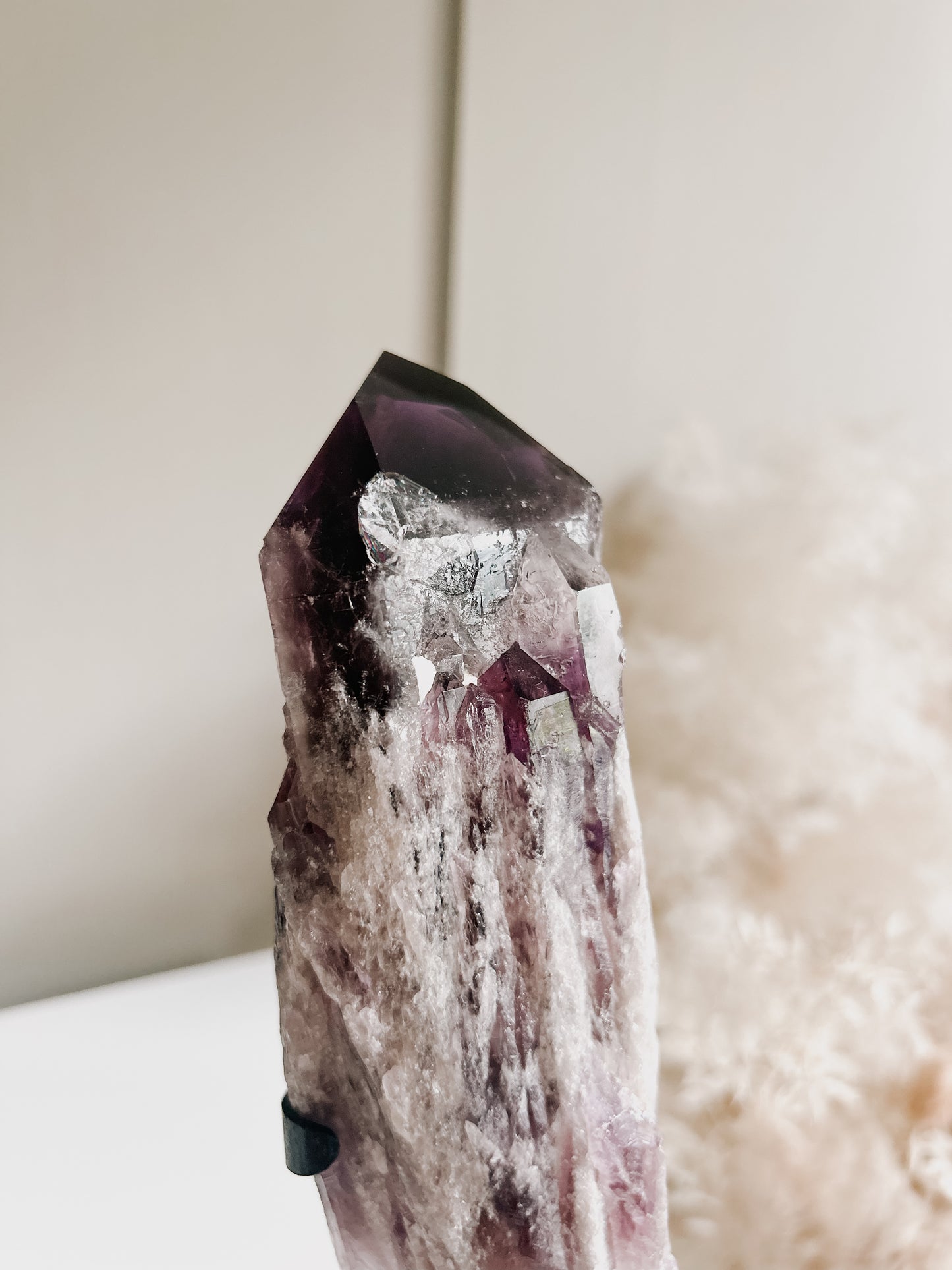 Raw Amethyst Wand on Stand