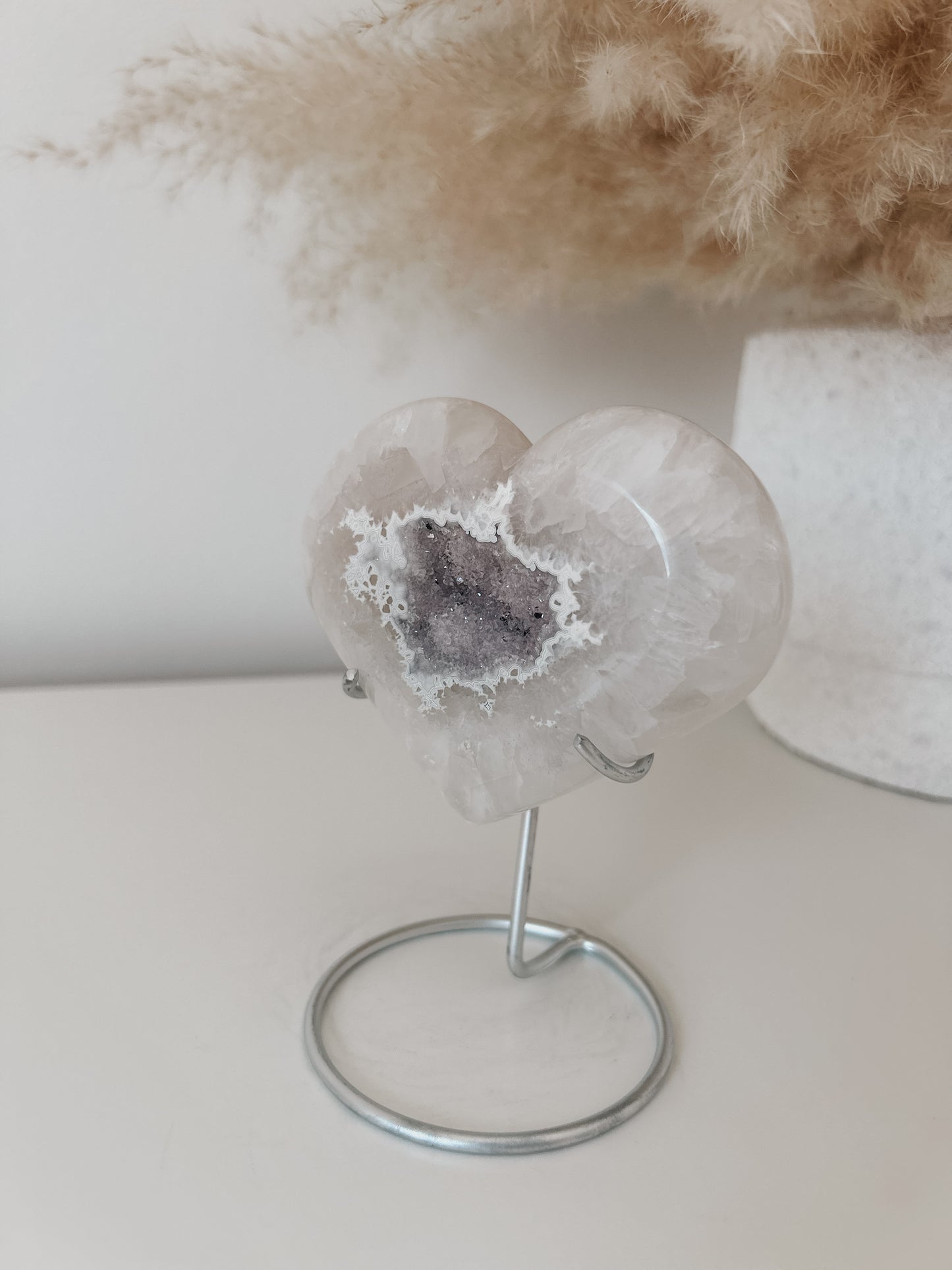 White Agate Heart