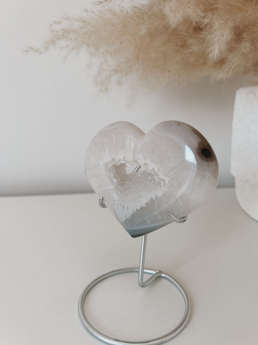 White Agate Heart