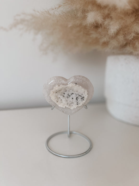 White Agate Heart