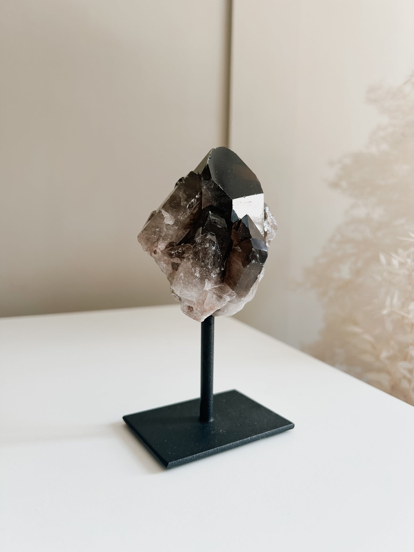 Smokey Quartz Cluster on Stand