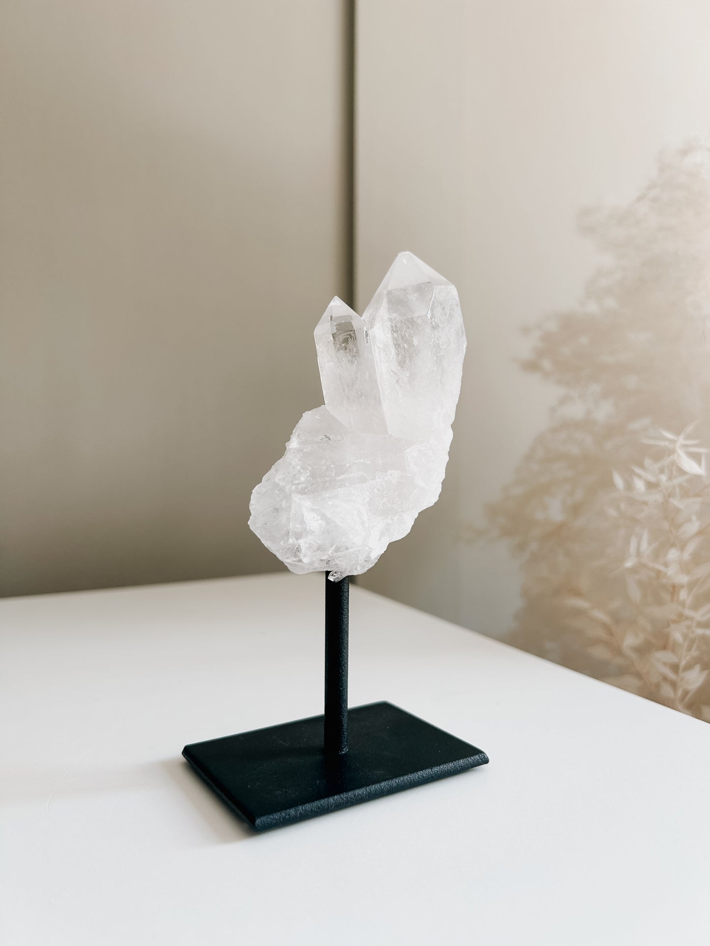 Clear Quartz Cluster on Stand