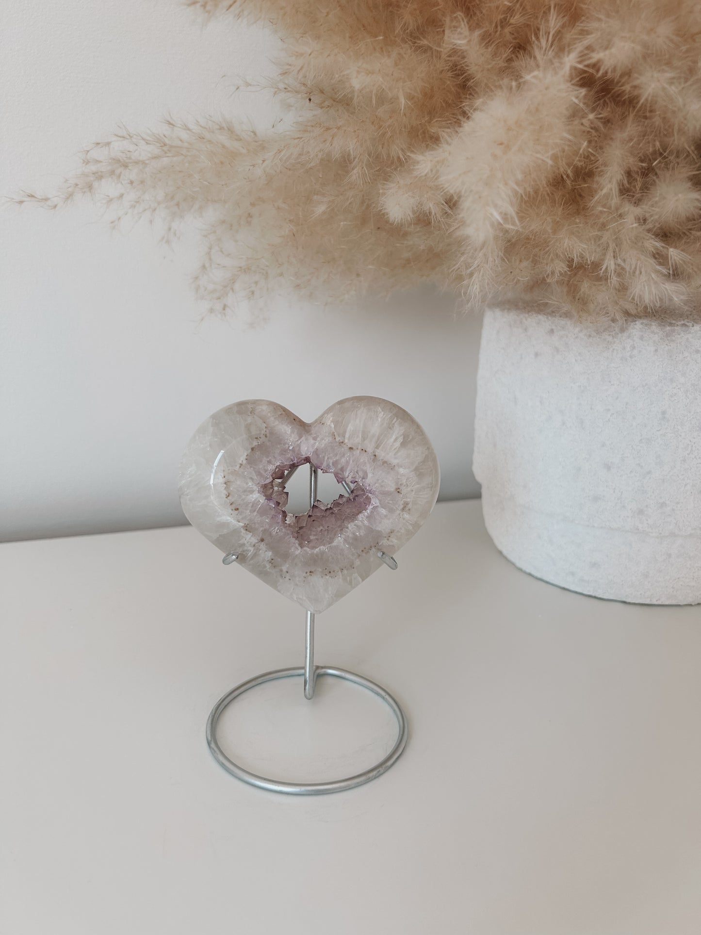 White Agate Heart