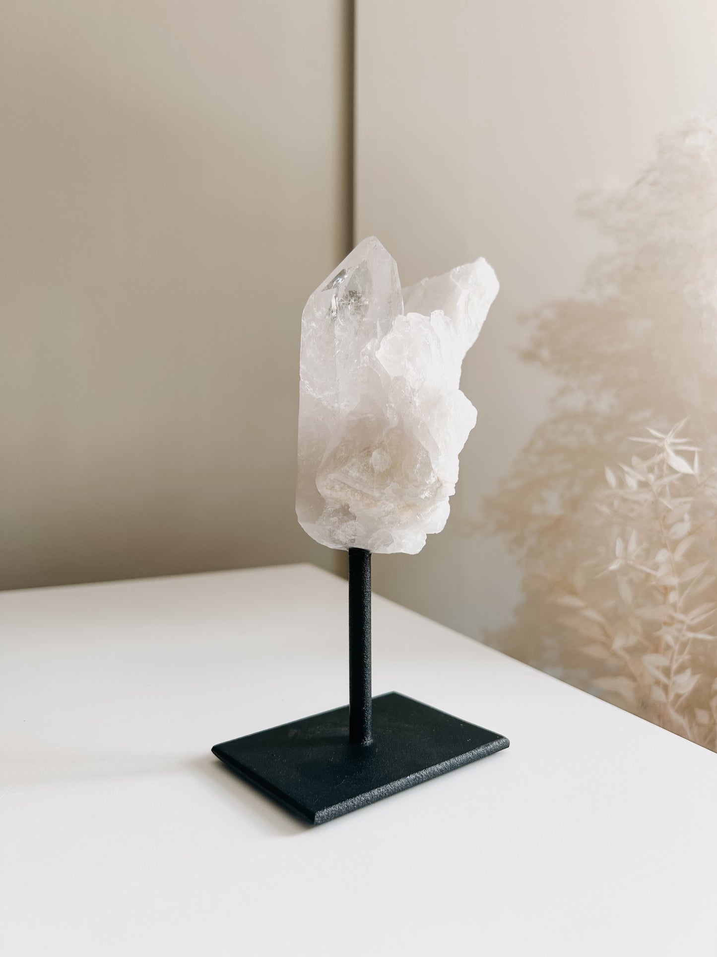 Clear Quartz Cluster on Stand