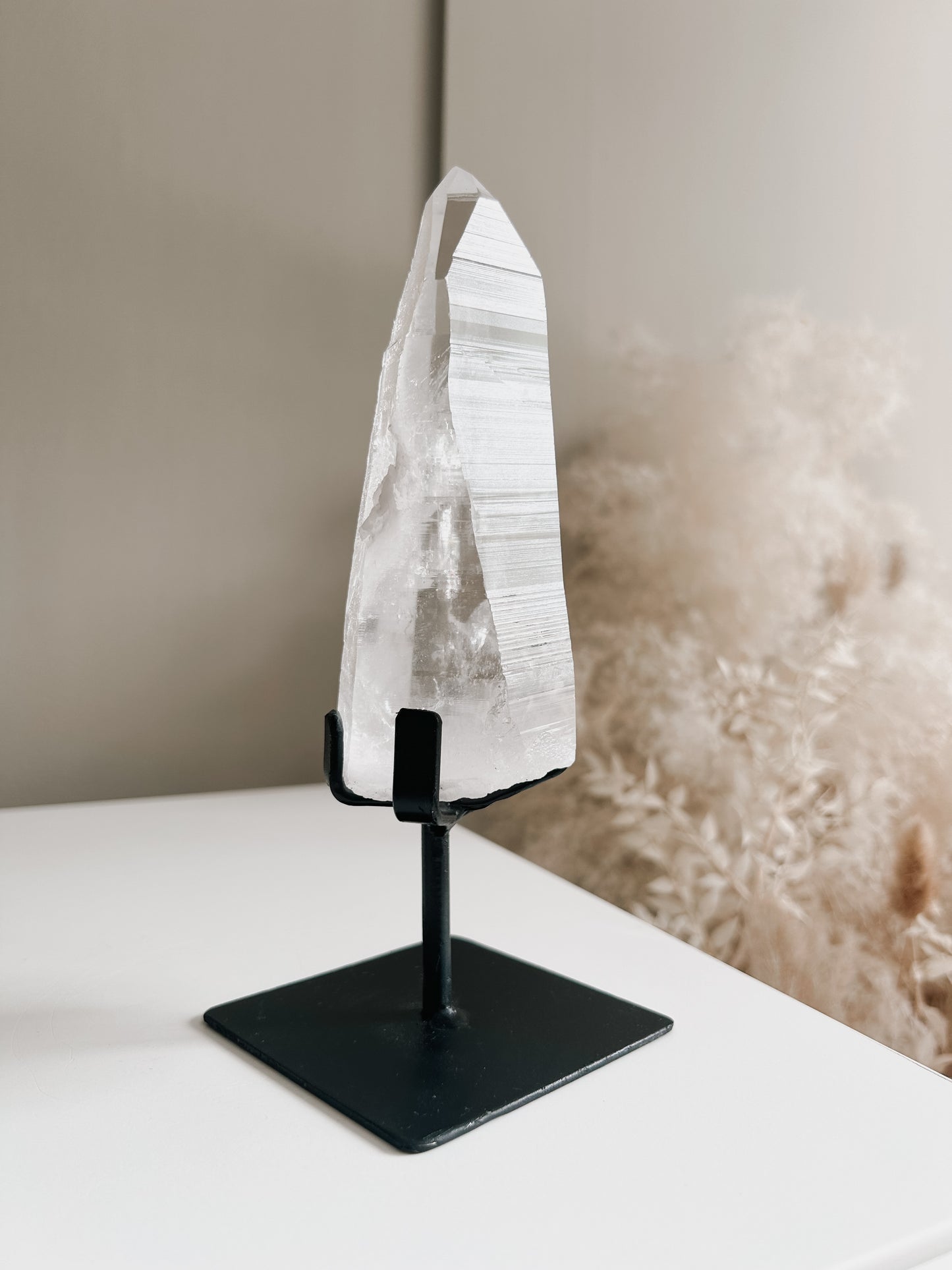 Lemurian Quartz Point on Stand