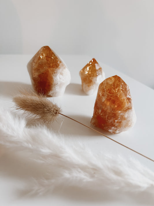 Heated Citrine Raw Natural Point
