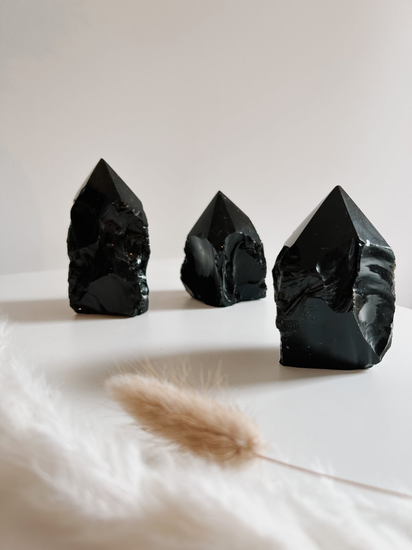 Obsidian Raw Polished Point